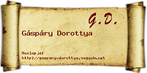 Gáspáry Dorottya névjegykártya
